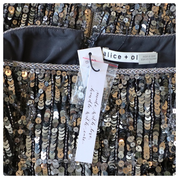 ALICE + OLIVIA Chicago Sequined Fringe Mini Dress - Picture 15 of 17